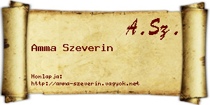 Amma Szeverin névjegykártya